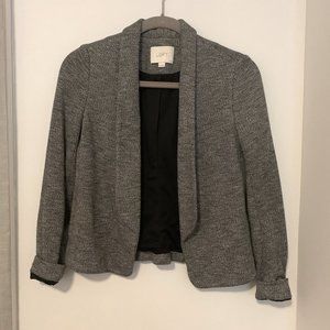 Ann Taylor Loft Heather Gray Open Blazer